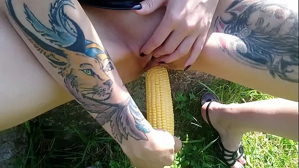 Watch Lucy Ravenblood fucking pussy with corn in public energy Clips