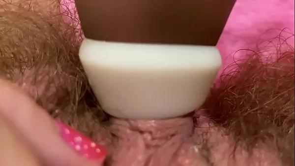 Watch Huge pulsating clitoris orgasm in extreme close up with squirting hairy pussy grool play energy Clips