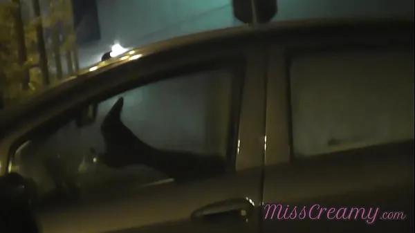 Watch Sharing my slut wife with a stranger in car in front of voyeurs in a public parking lot - MissCreamy energy Clips