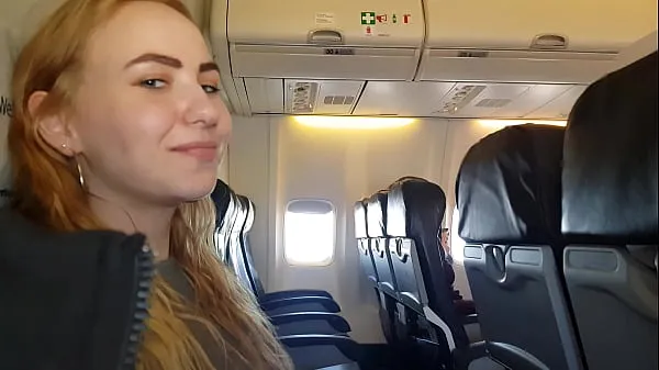 Watch PUBLIC AIRPLANE Handjob and Blowjob energy Clips