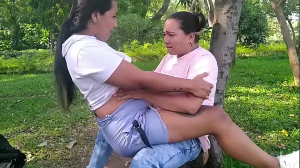 Watch Michell and Paula go out to the public garden in Colombia and start having oral sex and fucking under a tree energy Clips